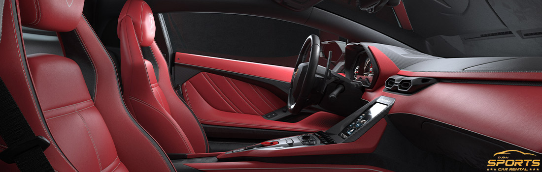 Interior of Lamborghini Countach 2023
