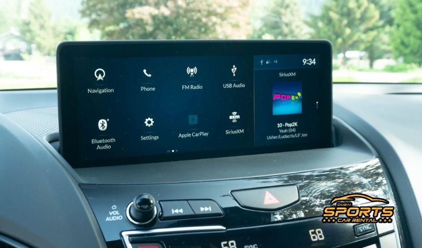 Advanced Infotainment Systems of a sports car